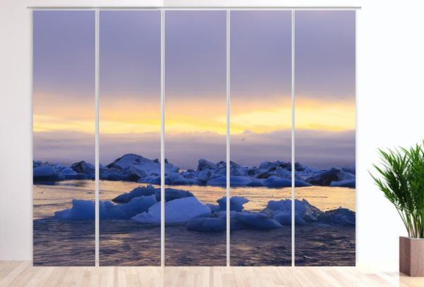 Glacier lagoon, Flächenvorhang 5er Serie